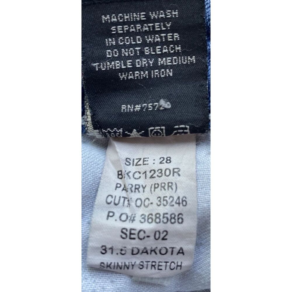 BKE Women's Dakota Jeans Denim Skinny Stretch Size 28R (actual 30x31) - Picture 12 of 12
